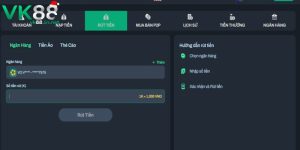 Cách rút tiền VK88 qua ngân hàng